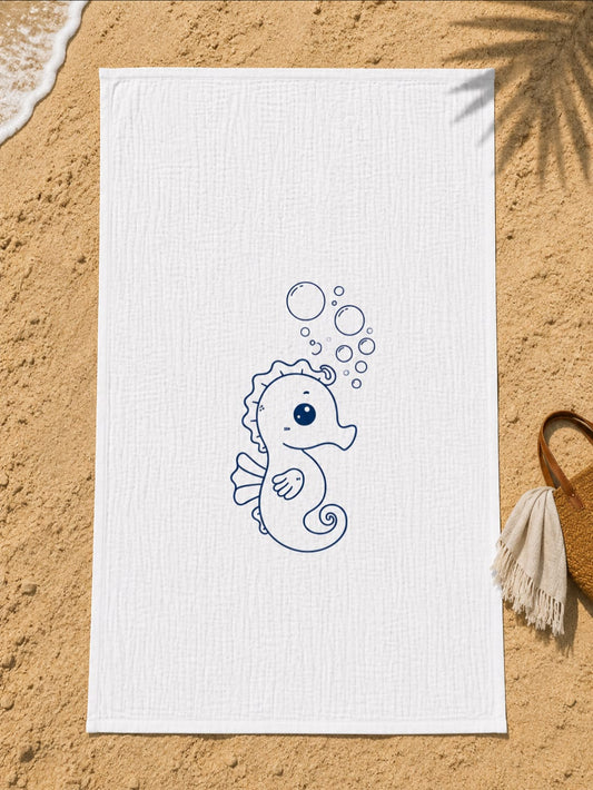 Vida Tropical Kids Beach Blanket – Seahorse