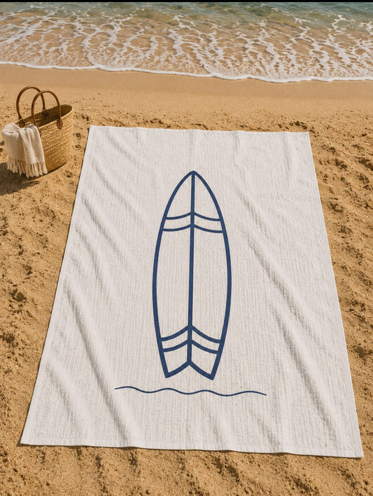 Vida Tropical  Beach Blanket – Surfboard